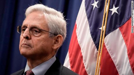 WASHINGTON, DC - AUGUST 2: U.S. Attorney Merrick Garland attends a news conference at the U.S. Department of Justice August 2, 2022 in Washington, DC. Garland announced that the U.S. Department of Justice has filed a lawsuit seeking to block Idaho&#39;s new restrictive abortion law. (Photo by Drew Angerer/Getty Images)