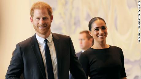 Prince Harry, Duke of Sussex, and Meghan, Duchess of Sussex at United Nations Headquarters in New York City on July 18. 