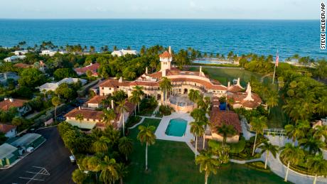 CORRECTS DAY OF WEEK TO WEDNESDAY, NOT TUESDAY -  An aerial view of President Donald Trump&#39;s Mar-a-Lago estate is pictured, Wednesday, Aug. 10, 2022, in Palm Beach, Fla. (AP Photo/Steve Helber)