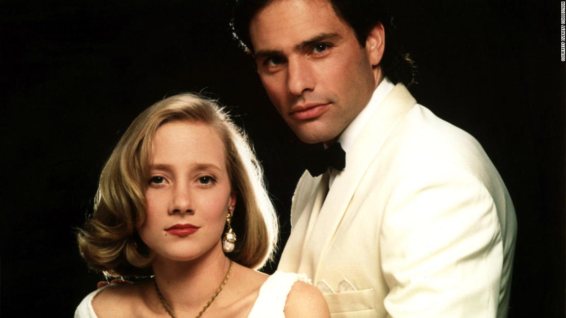 Heche, seen here in 1990 with Russell Todd, won a Daytime Emmy Award for her performance on the soap opera &quot;Another World.&quot; She played twins Vicky Hudson and Marley Love.