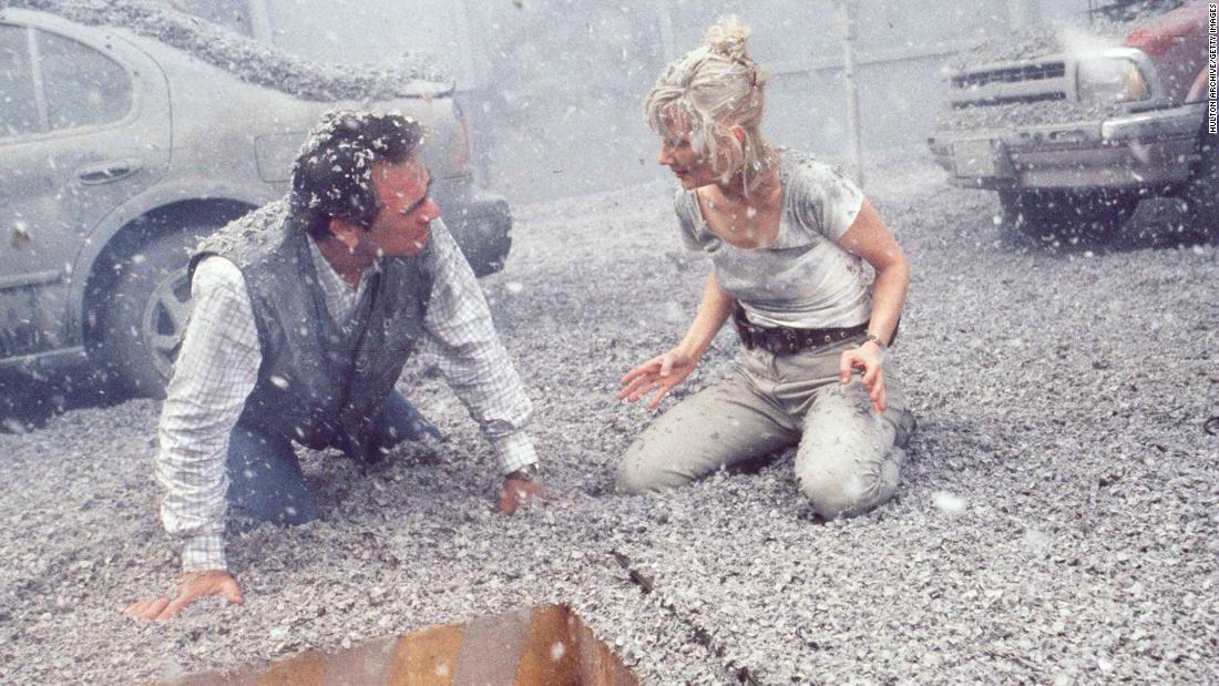 Heche stars with Tommy Lee Jones in the 1997 film &quot;Volcano.&quot;