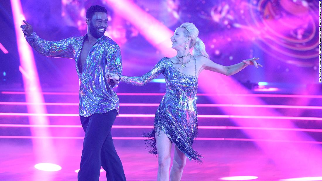 Heche dances with Keo Motsepe on the TV competition &quot;Dancing With the Stars&quot; in 2020.