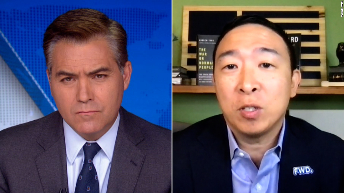 Jim Acosta grills Andrew Yang on new political party: Do you want Trump back in White House? – CNN Video