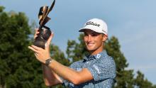 Zalatoris poses with the trophy.