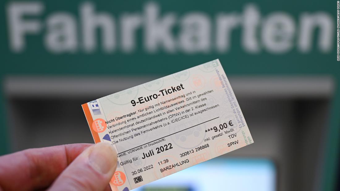 220816124221 01 body germany 9 euro train ticket ticket super tease The German Railways Offered Unlimited Rides for a Month for $9. Here's What Happened