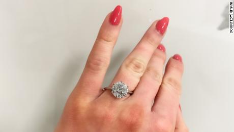 Bridal jewelry seller Ritani said couples are choosing to replace natural diamonds in their rings with much larger man-made diamond.