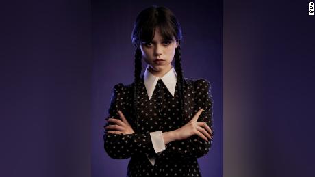 Jenna Ortega faces teen troubles in &quot;Wednesday,&quot; a Netflix series based on the Addams Family.