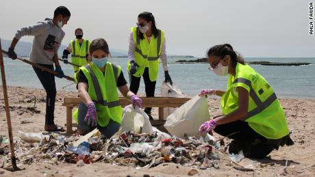 For Call to the Earth Day 2021, young people encouraged others to band together for a clean community beach in Lebanon.