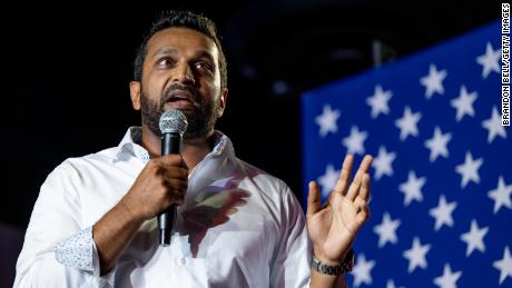 Kash Patel, a former chief of staff to then-acting Secretary of Defense Christopher Miller, speaks during a campaign event for Republican election candidates at the Whiskey Roads Restaurant &amp; Bar on July 31, 2022 in Tucson, Arizona. 