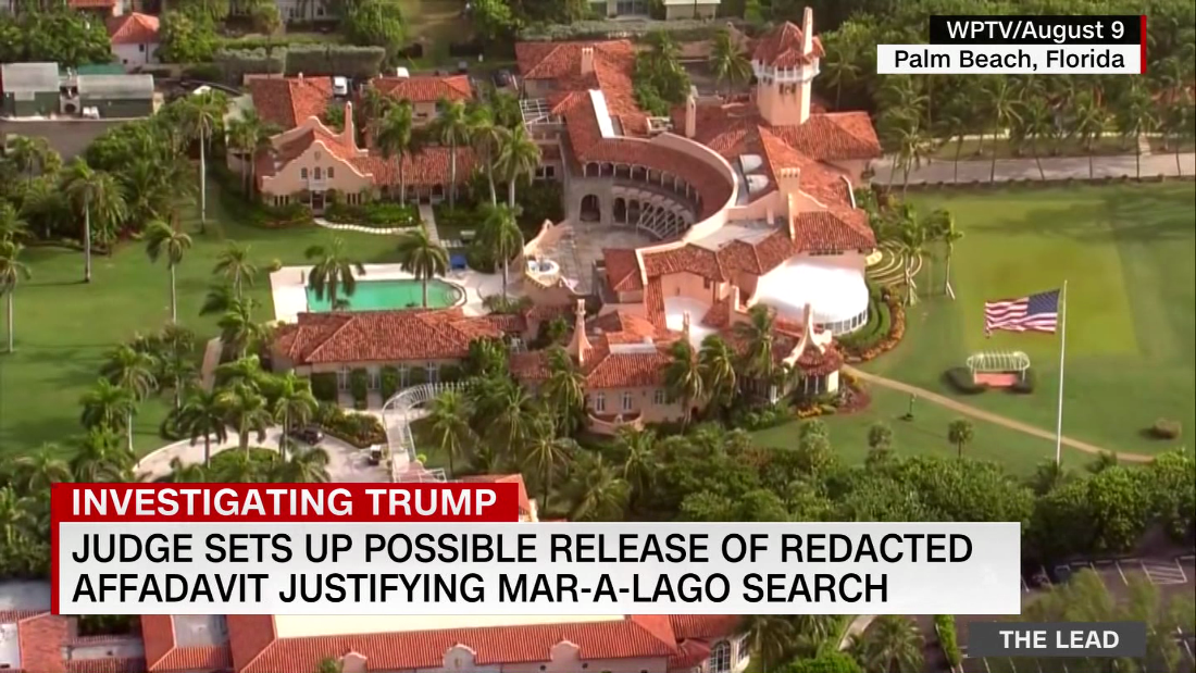Judge lays out the process for potentially releasing parts of the Mar-a-Lago affidavit – CNN Video