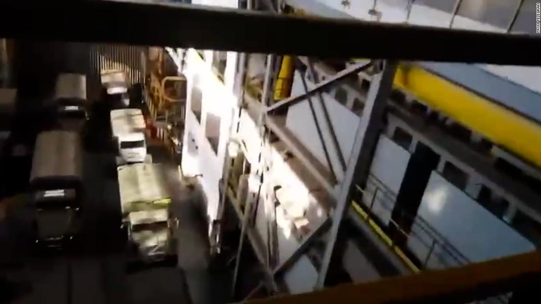 Russian vehicles seen inside turbine hall at Ukraine nuclear plant