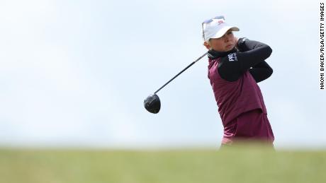 Korda, pictured at the AIG Women's Open earlier in August, enjoyed a historic round at La Reserva Club.