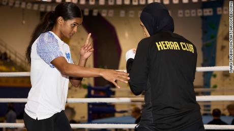 Ali is preparing for the first ever women's fight in Saudi Arabia. 