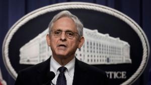 WASHINGTON, DC - AUGUST 11: U.S. Attorney General Merrick Garland delivers a statement at the U.S. Department of Justice August 11, 2022 in Washington, DC. Garland addressed the FBI&#39;s recent search of former President Donald Trump&#39;s Mar-a-Lago residence, announcing the Justice Department has filed a motion to unseal the search warrant as well as a property receipt for what was taken. 