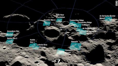 Explore the lunar sites where the first female astronaut on the moon could land