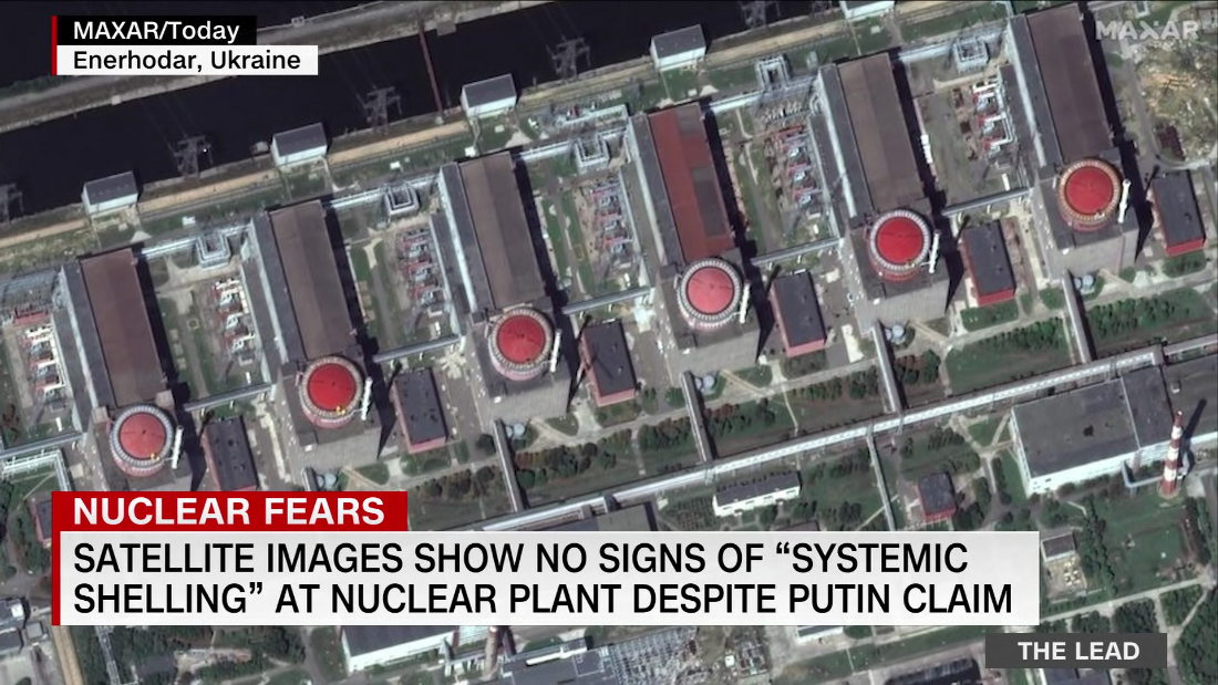 Satellite images show no signs of “systemic shelling” at a Ukrainian nuclear plant despite Putin’s claims – CNN Video