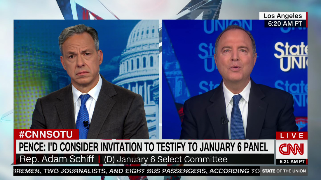 Tapper asks Schiff: Have you invited Mike Pence to testify? – CNN Video