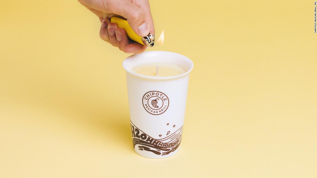 Read more about the article Chipotle debuts a ‘water cup’ candle. It smells like lemonade – CNN