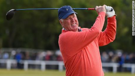 Tom Weiskopf plays at the Champion Golfers&#39; Challenge ahead of the 144th Open Championship at The Old Course on July 15, 2015, in St Andrews, Scotland.