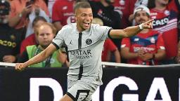 220822085636 mbappe tease hp video Kylian Mbappé scores a hat-trick as Paris Saint-Germain put seven goals past Lille