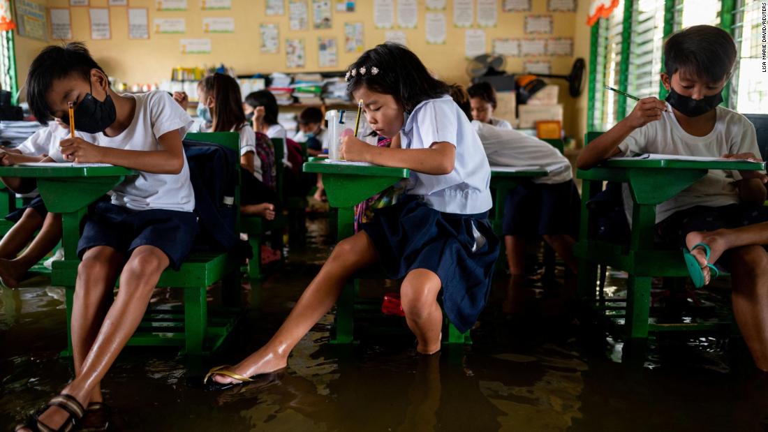 Philippines returns to school for just one day as storm forces classrooms in north to close again