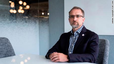 Peiter Zatko, known as Mudge in the computer hacking community, poses for a portrait on August 22.