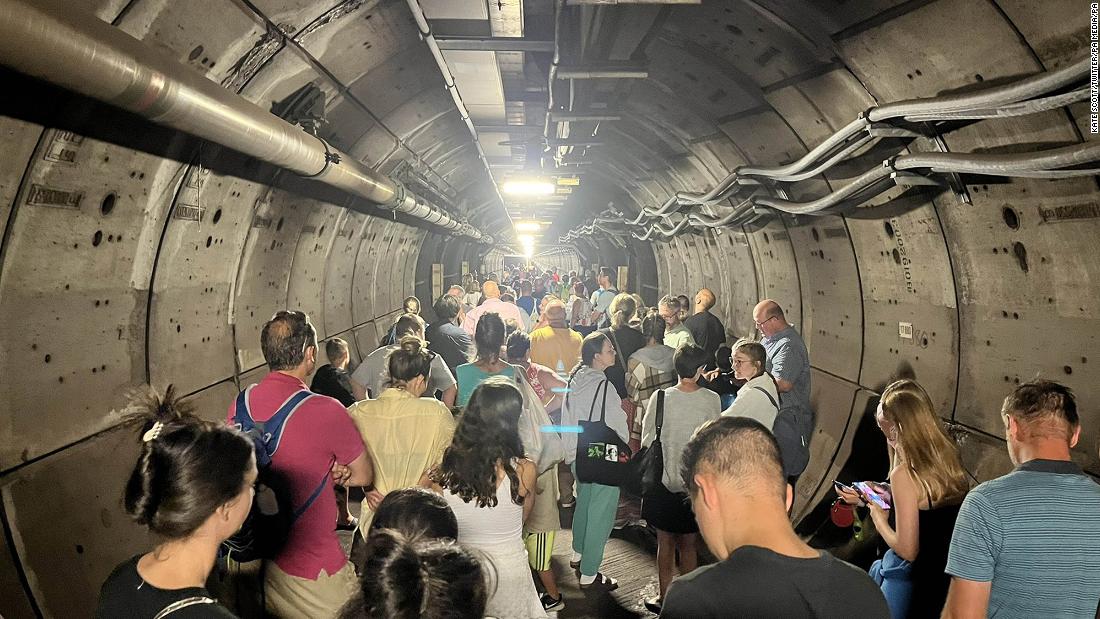 Passengers describe 'terrifying' evacuation from undersea tunnel