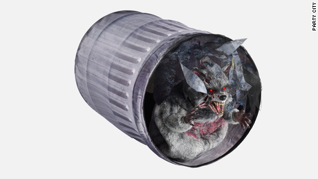 This animatronic raccoon popping out of a trash can is among the top  Halloween sellers at Party City.