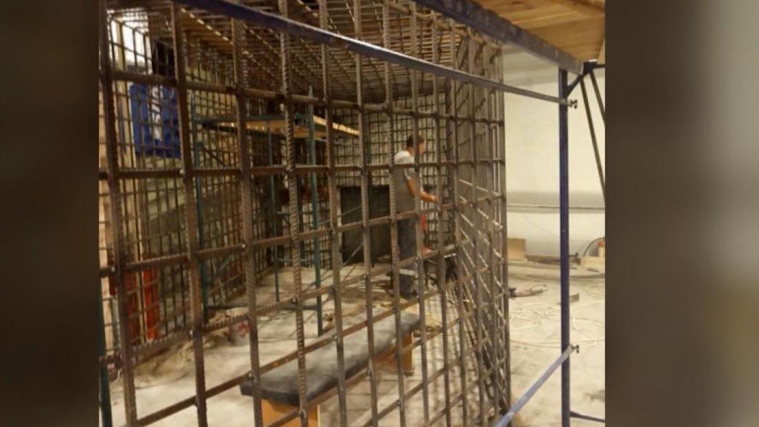 New images show prisoner cages being erected in Mariupol