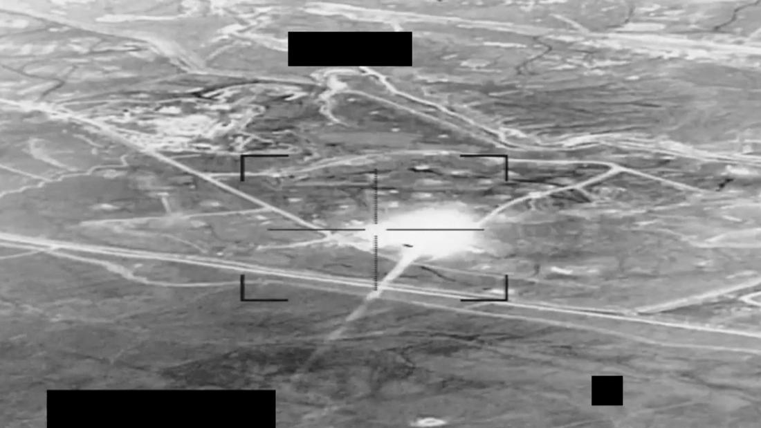 Satellite images show US launching retaliatory airstrikes in Syria