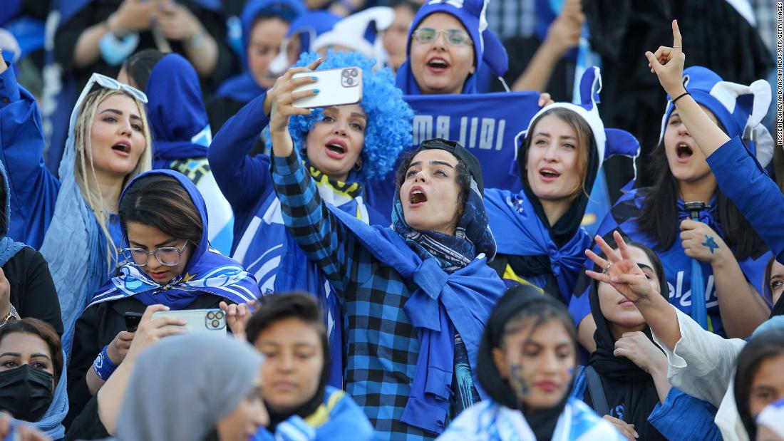 Iranian women allowed to attend domestic football match for first time in over 40 years