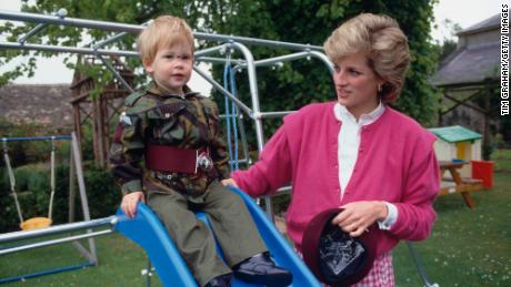 Prince Harry, pictured with his mother, Diana, Princess of Wales, on July 18, 1986  