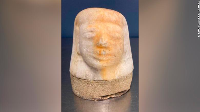 A 3,000-year-old Egyptian artifact was seized by customs officials in Tennessee