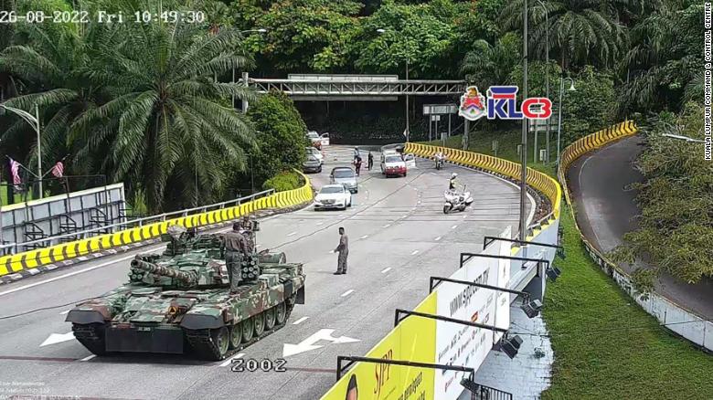 Tank stops traffic as Malaysian army vehicles break down two days in a row