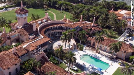 An aerial view of former U.S. President Donald Trump's Mar-a-Lago home after Trump said that FBI agents raided it, in Palm Beach, Florida, U.S. August 15, 2022. REUTERS/Marco Bello