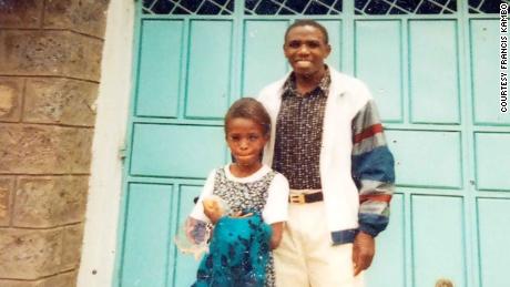 A young Irene Gakwa is shown with her father, Francis Kambo, in Nairobi, Kenya. &quot;She&#39;s always been a daddy&#39;s girl,&quot; her father said. 