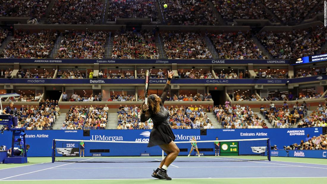 Serena Williams US Open Singles Tennis Match vs. Annette Contabate