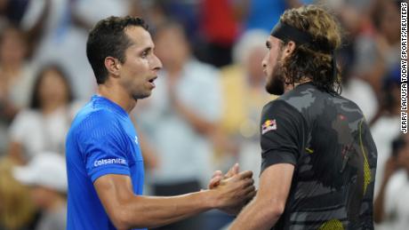 World No. 94 Gilan defeated fourth-seeded Tsitsipas in a surprise upset at the US Open.