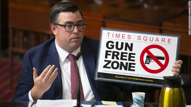 Times Square will be designated a ‘gun-free zone’ beginning Thursday as New York gun law goes into effect