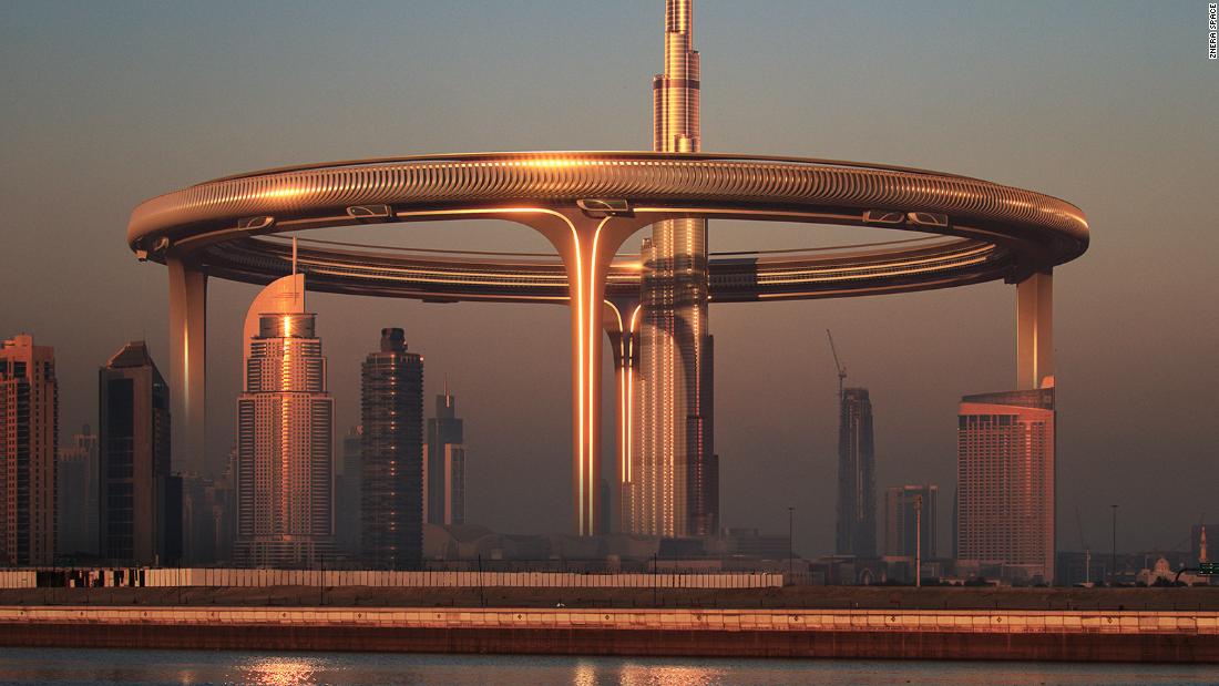 Downtown Circle: A Futuristic Ring Around Dubai's Burj Khalifa Style