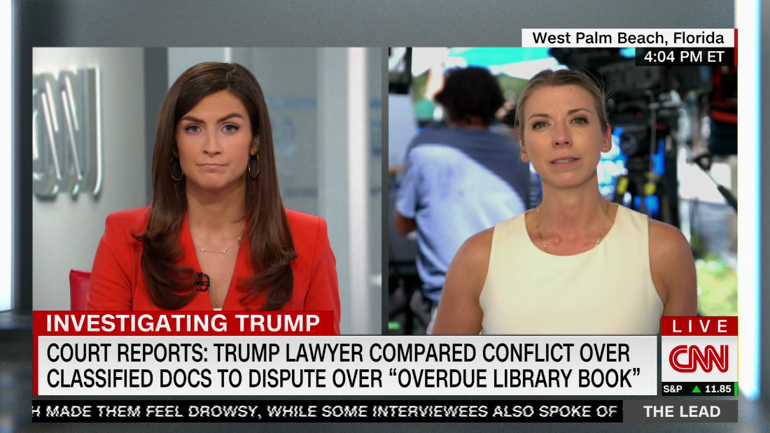 Trump lawyer compares battle over classified documents to a dispute over an ‘overdue library book’ – CNN Video