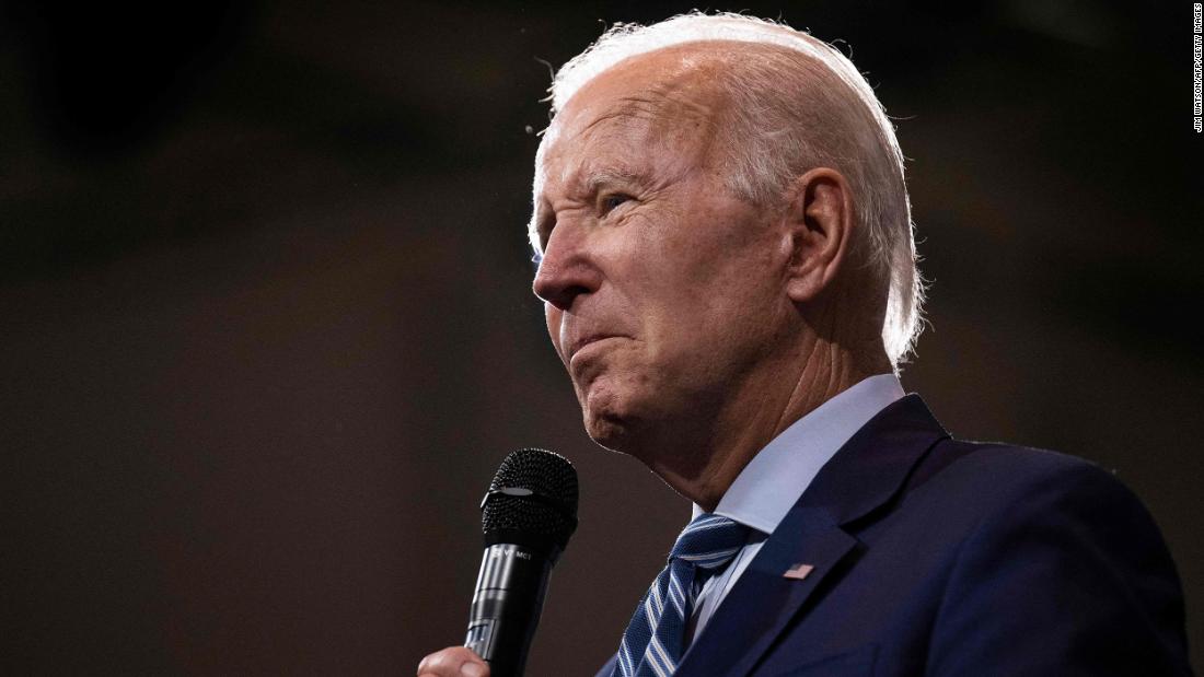 Biden points to threats to democracy in combative speech