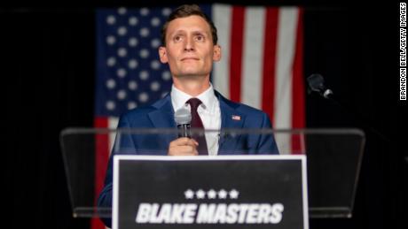 Republican Blake Masters is running for Senate in Arizona. 