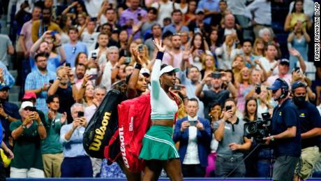 Serena and Venus Williams knocked out of doubles' play by Czech duo at US Open