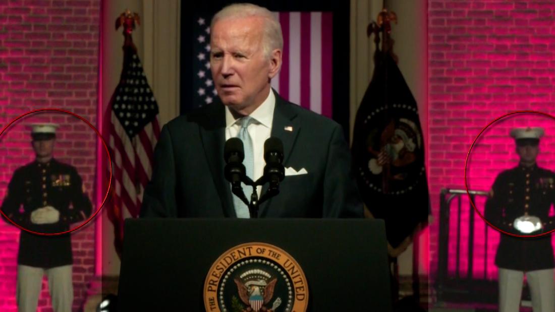 Iraq vet and former Democratic Party official criticizes Biden over presence of Marines in speech – CNN