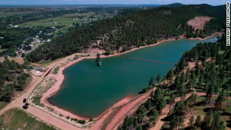Bradner Reservoir, which supplies drinking water to the City of Las Vegas, New Mexico.