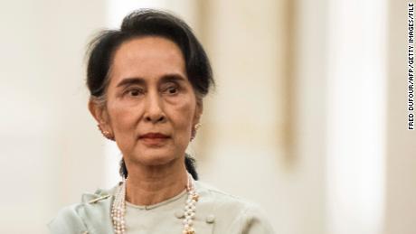 Then-Myanmar State Counselor Aung San Suu Kyi in Beijing on August 18, 2016. 