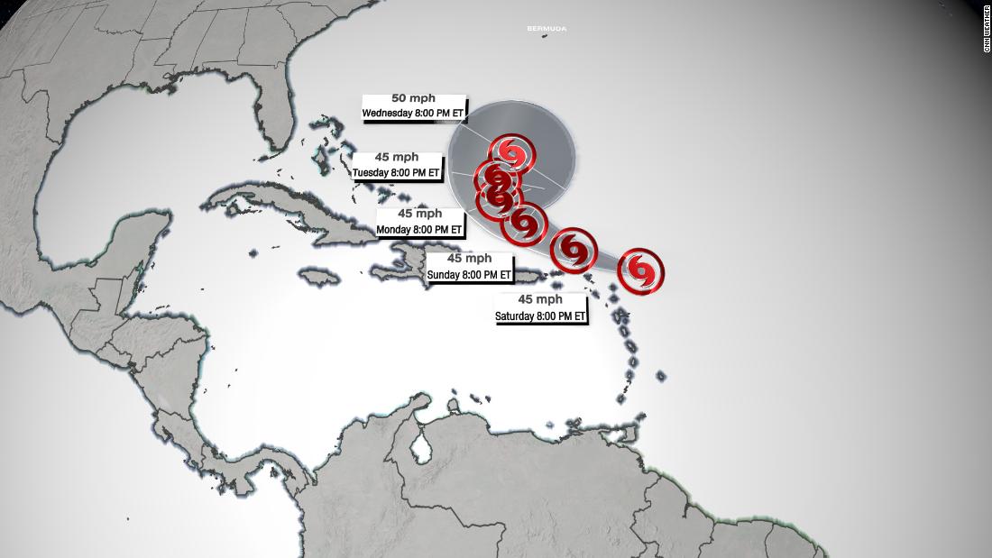 Another named storm joins Hurricane Danielle in the Atlantic