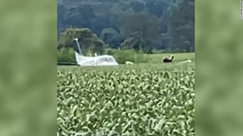 Stolen plane 'mostly intact' after crashing into field