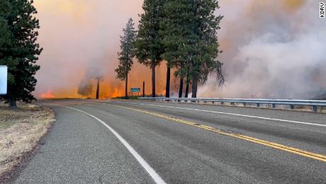 Two wildfires developed overnight, officials said on Saturday.